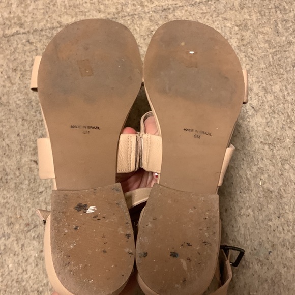 Able Double Strap Croc Pattern Leather Sandal “Camila” - Bone Croc - Picture 5 of 6